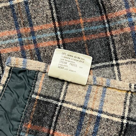 Vintage Pendleton Quilted Wool Shirt Jacket Plaid Button Down Men’s M USA 80s - Picture 6 of 13